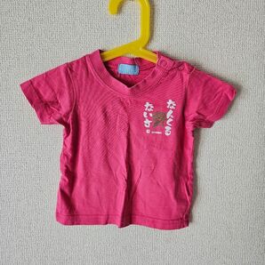 子供服　ベビー キッズ 半袖Tシャツ　ピンク　なんくるないさTシャツ　女の子　80ｾﾝﾁ