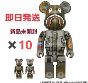 BE@RBRICK BAPE ALPHA CAMO SHARK 2023