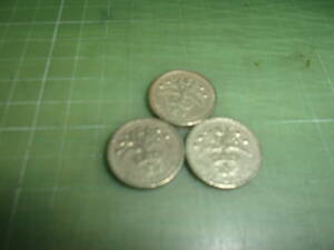 イギリス1ポンド硬貨×3枚（1984年）