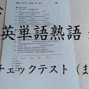 21年度【最新版】鉄緑会　鉄壁チェックテスト（まとめ）　英語　英単語　英熟語　東大受験 医学部 河合塾 駿台 代ゼミ 東進 Z会 共通テスト