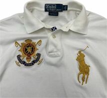 POLO RALPH LAUREN ☆ ブラックウォッチ ビッグポニー 半袖 ポロシャツ カスタムフィット S ホワイト アメカジ ポロラルフローレン■FE267_画像2