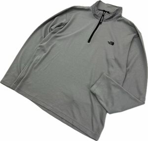 THE NORTH FACE ☆ ポーラテック グレー インナーシャツ ハーフジップ シャツ メンズ LL 登山 アウトドア 人気 ノースフェイス ■S3160