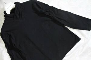 b4 SOU*SOU/ saw saw shawl color long sleeve cut and sewn / tops black /SS