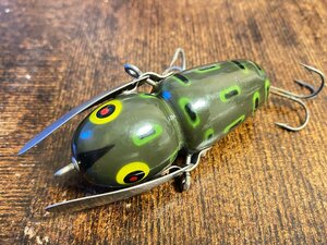 40s Heddon CRAZY CRAWLER 美品!! オールド!! ウッド!! オリジナル!! 1940年代!! /オールドへドン クレイジークローラーBFオールドタックル