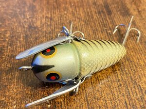 40s Heddon CRAZY CRAWLER 美品!! オールド!! ウッド!! 2ピース!! 1940年代!! /オールドへドン クレイジークローラー XRS オールドタックル