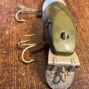 30s Creek Chub WIGGLEFISH 美品!! 1930年代 ウッド製 グラスアイ カップリグ フローティング シルバースケール ワールドレコード ルアーの画像6