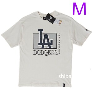 New Era ニューエラ 正規品 ドジャース LA WM tシャツ 半袖 ベージュ オフホワイト 白 大谷 海外Mサイズ