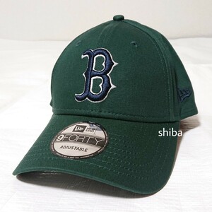 NEW ERA ニューエラ 正規品 キャップ 帽子 緑 ダーク グリーン ネイビー BOS レッドソックス MLB ユニセックス