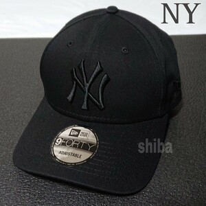 ゆうプラス NEW ERA ニューエラ 正規品 キャップ 帽子 黒 黒ロゴ ブラック ヤンキース NY 野球 MLB ユニセックス ワンサイズ
