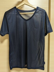  (1枚) BROS シャツ Mサイズ ネイビー色 GL5800 ワコール ブロス ワコール WACOAL V首 Vネック 半袖シャツ メンズ
