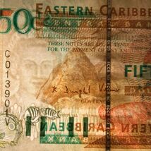 World Banknote Grading EAST CARIBBEAN STATES〔St.Vincent〕《Central Bank》 50 Dollars【2003】『PMG Grading Gem Unc 64 EPQ』_画像3