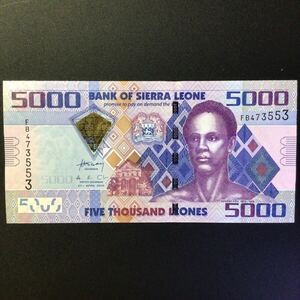 World Paper Money SIERRA LEONE 5000 Leones【2010】