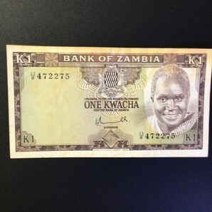 World Paper Money ZAMBIA 1 Kwacha【1976】の画像1