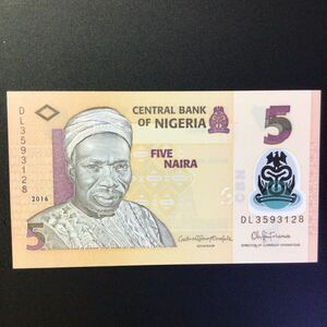 World Paper Money NIGERIA 5 Naira[2016]