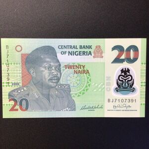 World Paper Money NIGERIA 20 Naira【2006】