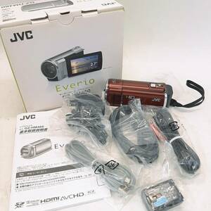 n20【1円スタート】 JVC デジタルビデオカメラ EVERIO GZ-HM460 ワインレッド 通電確認済 動作未確認 