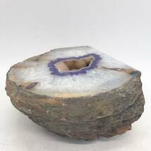 n73【1円～】 天然石 水晶 ジオード 原石 置物 コレクション パワーストーン 瑪瑙 メノウ 約3.4kg 現状品 _画像4