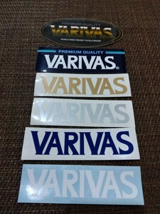 VARIVAS バリバス ステッカー 6枚セット 横13センチ×縦６センチ〜４センチ　未使用 Sticker 釣り道具 愛車などに