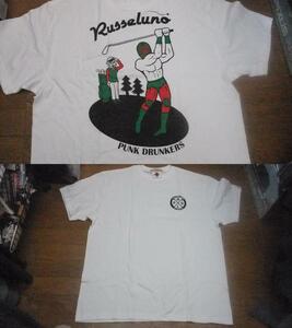 未使用 RUSSELUNO ラッセルノ プロレス マスクマン コラボ Tシャツ XL 白 パンクドランカーズ punkdrunkers ゴルフ キャディ