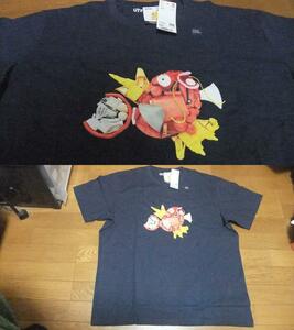 新品 ポケットモンスター ピカチュウ コラボ Tシャツ XXL 紺 ネイビー uniqlo ユニクロ ポケモン 杉山純 宮澤謙一 廃材 樹脂 3L