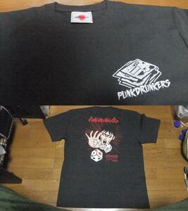 未使用 賭博破戒碌録 カイジ あいつ編 コラボ TシャツL スミ パンクドランカーズ punkdrunkers サイコロ 賭け ギャンブル アニメ 漫画 映画