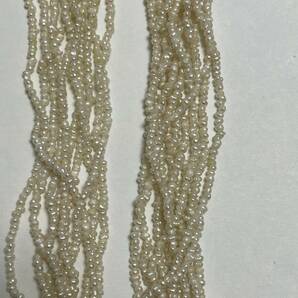 SILVER 刻印 パールネックレス 真珠 10連アコヤ ベビーパール ケシ 長さ51cm の画像3