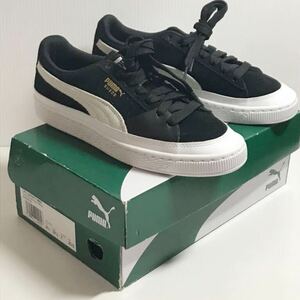  new goods unused * PUMA SUEDE SKATE Puma suede skate black × white sneakers 23.5 size 