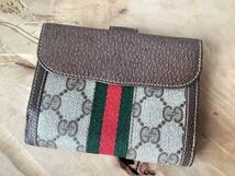 【OLD GUCCI】オールドグッチ　二つ折り財布　gucci accessory collection　アクセコ　小銭入れ有_画像2