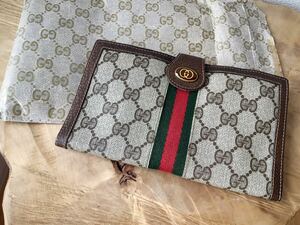 【OLD GUCCI】オールドグッチ　三つ折り　長財布　gucci accessory collection　アクセコ　小銭入れ有