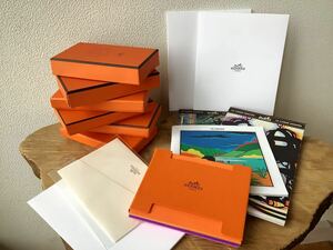 【HERMES】エルメス　付箋　LE CARRE HERMES　カード　封筒　CARTES A NOUER KNOTTING CARDS　まとめて