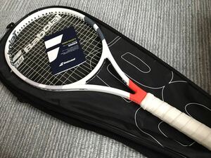 （美品）バボラ ピュアストライク VS Babolat PURE STRIKE VS #G2 ソフトケース付　X-ONE BIPHASE張りたて