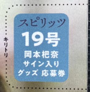 Art hand Auction Big Comic Spirits 2024 Issue 19 Okamoto Anna Okamoto autographed autographed paper gift application ticket, men's comic magazine, men's comic magazine, big comics