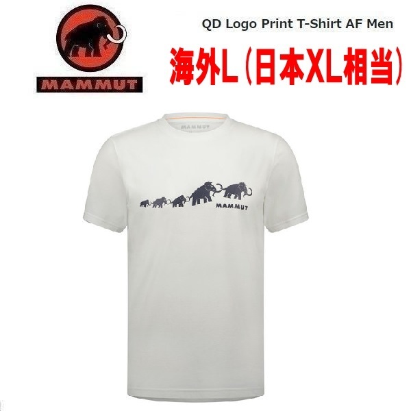 MAMMUT マムート QDロゴプリントTシャツ ホワイト3 海外L(日本XL相当) 1017-02012　メンズ　アウトドア