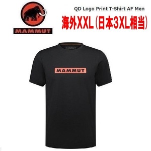 MAMMUT マムート QDロゴプリントTシャツ ブラック2 海外XXL(日本3XL相当) 1017-02012　メンズ　アウトドア