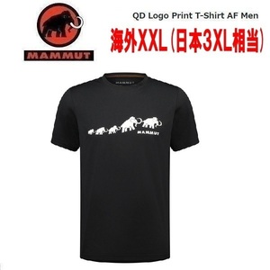 MAMMUT マムート QDロゴプリントTシャツ ブラック3 海外XXL(日本3XL相当) 1017-02012　メンズ　アウトドア