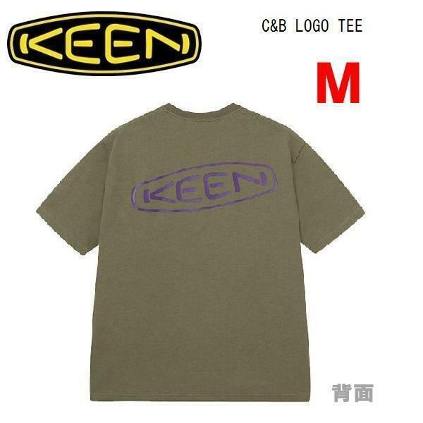 KEEN キーン C&BロゴＴシャツ ダスティオリーブ M　1028433　メンズ　Tシャツ　アウトドア　キャンプ