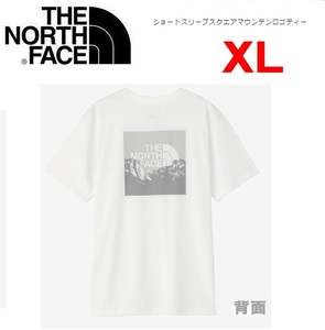 THE NORTH FACE ザノースフェイス スクエアマウンテンロゴＴシャツ ホワイト XL　NT32377　メンズ　Tシャツ　アウトドア