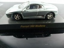 京商 FERRARI 360 Modena Silver S=1/64　フェラーリミニカーコレクション/箱なし/組み立てキット/完成品/カード付属/ブリスターなし_画像3