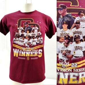 レア！MLB サンディエゴ パドレス PADRES 2022 NLDS 優勝 Tシャツ ロゴ入り アメリカ 野球 メジャーリーグ ダルビッシュ Mの画像1