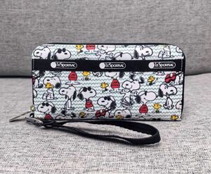 レスポートサック　長財布　スヌーピー　長財布 ポーチLeSportsac