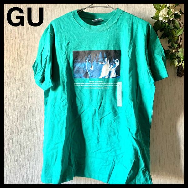 【新品♪GU】呪術廻戦 呪術 コラボ 伏黒恵 Tシャツ グリーン