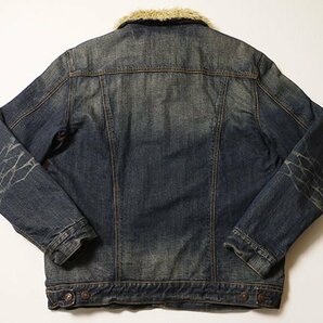 Levi's Red Tab リーバイス レッドタブ 中綿入り 襟ボア デニムジャケット 正規品 70500-0012 ジージャン ダメージ加工の画像2