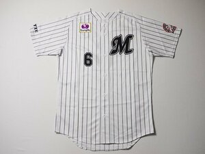 千葉ロッテマリーンズ　ユニフォーム　2017　NPB　実使用　Marines　背番号6　プロ野球　Majestic　マジェスティック　