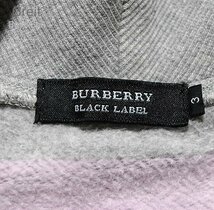 D104■春夏爽やか★BURBERRY BLACK LABELバーバリーブラックレーベル裏起毛スエットジャケットブルゾン3_画像3