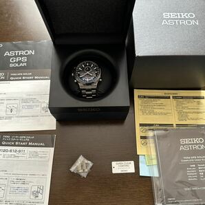 (日)SEIKO セイコー ASTRON アストロン SBXA003 7X52-0AAO電波ソーラー GPS 文字盤ブラック チタン 箱付き 中古品 オーバーホール済みの画像6