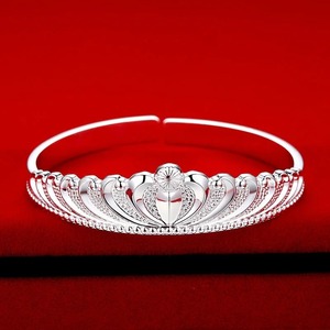  bangle lady's fine silver Queen . bracele new goods unused free shipping simple casual fashion accessory 