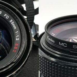 0403-113T⑨6113 フィルムカメラ CANON キャノン F-1 シャッター◯ レンズ FD 55mm 1:1.2 S.S.C. 人気 撮影機器の画像3