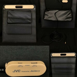 0402-128T?5992 ソーラーパネル JVC Powered by Jackery BH-SP100-C アウトドア用品 本体のみ 折り畳み状態 約60cm×53cmの画像8