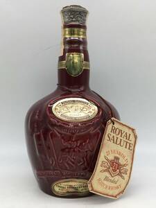 0420-004MKM23297 未開栓 お酒 700ml 43% ROYAL SALUTE ロイヤルサルート 21YEAR OLD スコッチ ウイスキー 陶器ボトル赤 1.29kg