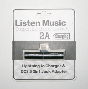 Listen Music 2A Lightning 3.5mm イヤホンジャック 変換 充電 未開封品